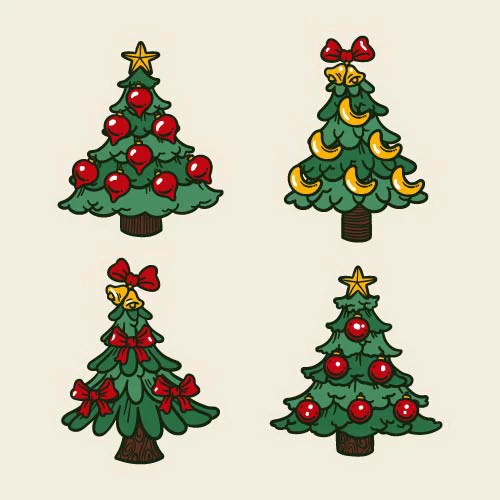 圣诞节元素252套(圣诞老人圣诞树图标LOGO插画材AI矢量ai格式+psd分层图素材)(099)